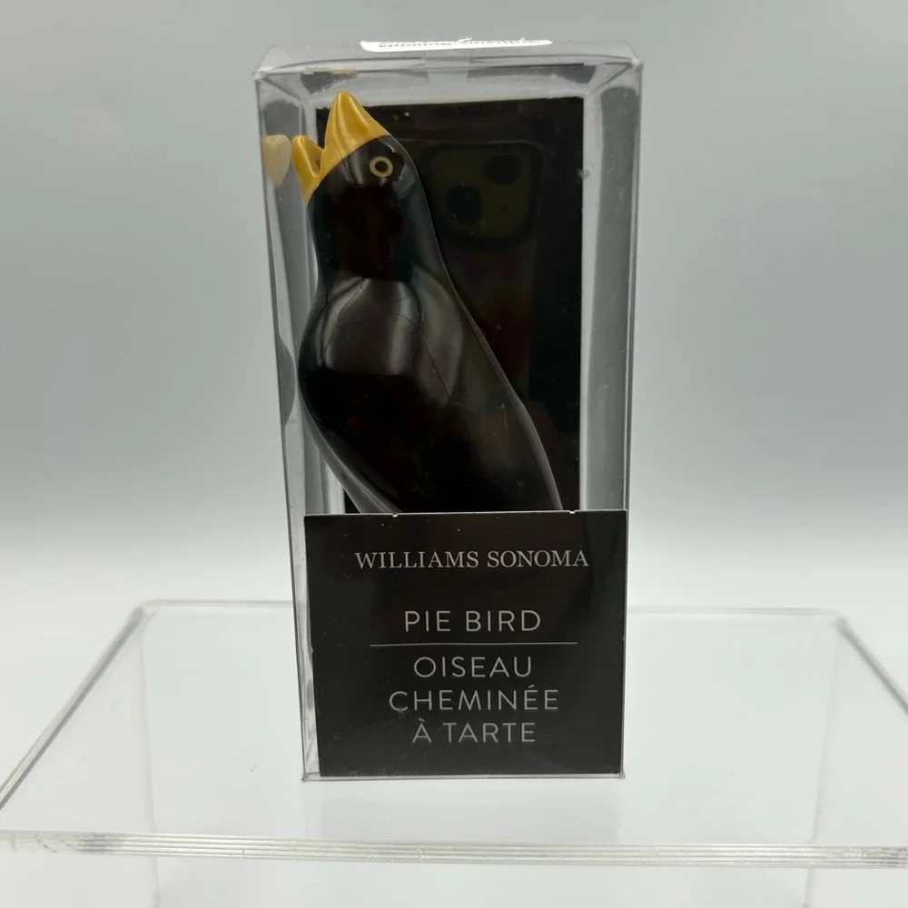 Williams Sonoma Ceramic Pie Bird Steam Vent Baking Black Bird 2018 NIB